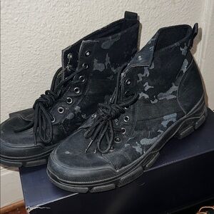 Black Camouflage Men's Rain & Snow Boots